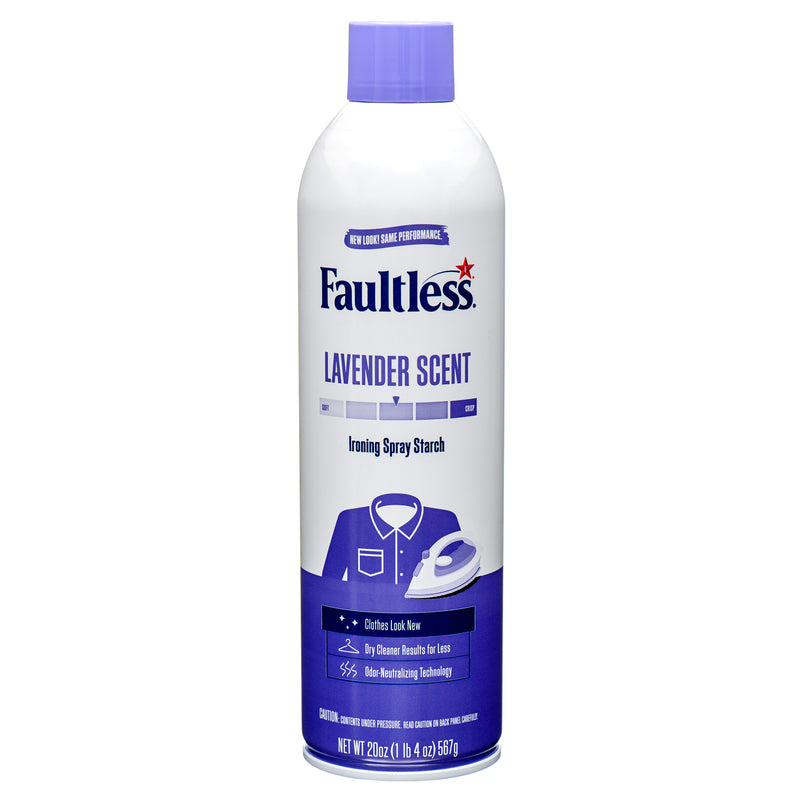 Faultless Ironing Spray Starch, Lavender, 20 oz (12 Pack)