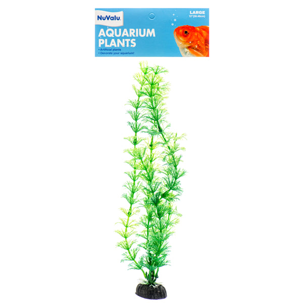 NuValu Artificial Aquarium Sharp Leaf Plant, 12" (24 Pack)