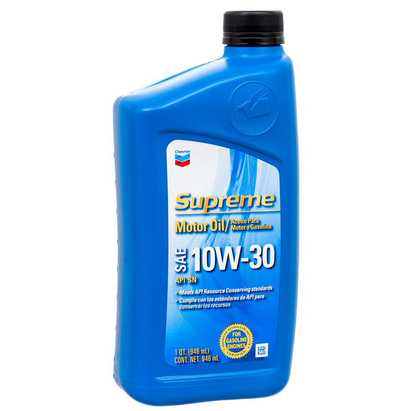 Chevron Supreme Motor Oil, SAE 10W-30 (12 Pack)