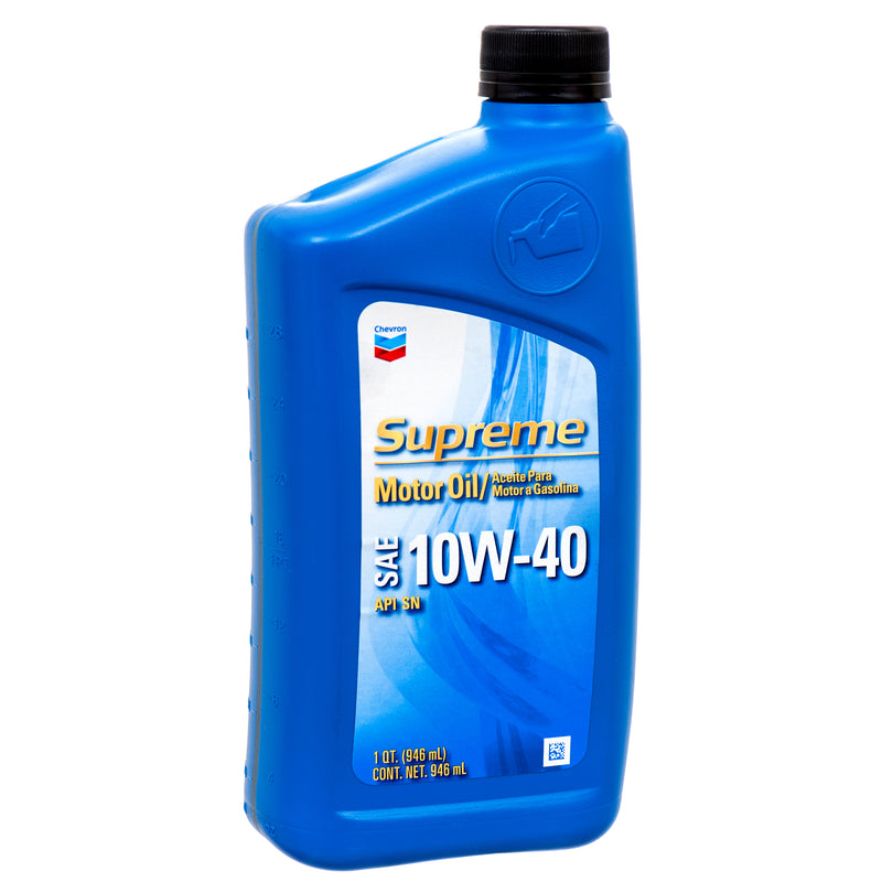 Chevron Supreme Motor Oil, SAE 10W-40 (12 Pack)