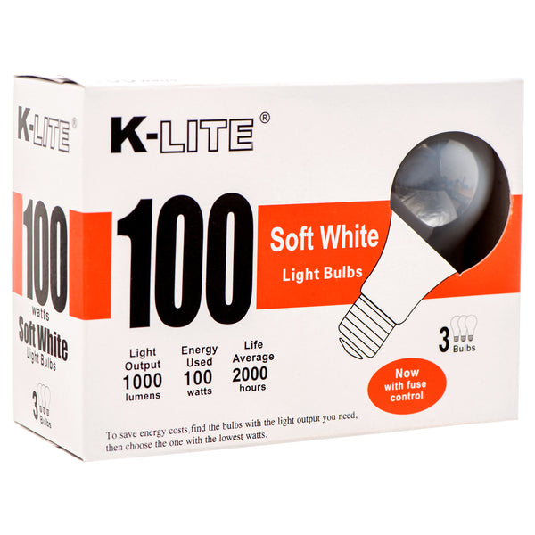 Light Bulb 3Pk/100W K-Lite#Kl11003 (36 Pack)
