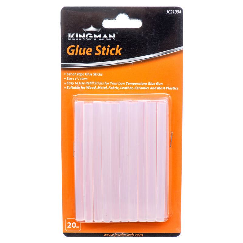 Kingman Glue Gun Refill, 4", 20 Count (24 Pack)