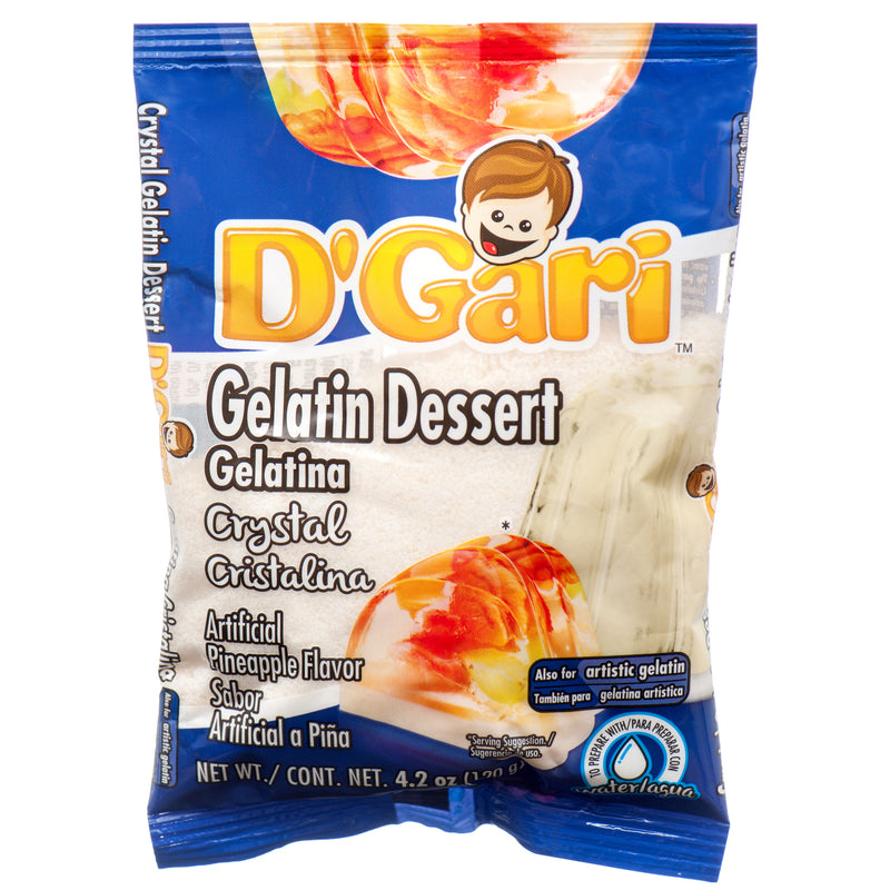 D'Gari Gelatin Dessert, Pineapple, 4.2 oz (24 Pack)