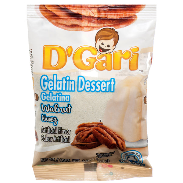 D'Gari Milk Gelatin Dessert, Walnut, 4.2 oz (24 Pack)