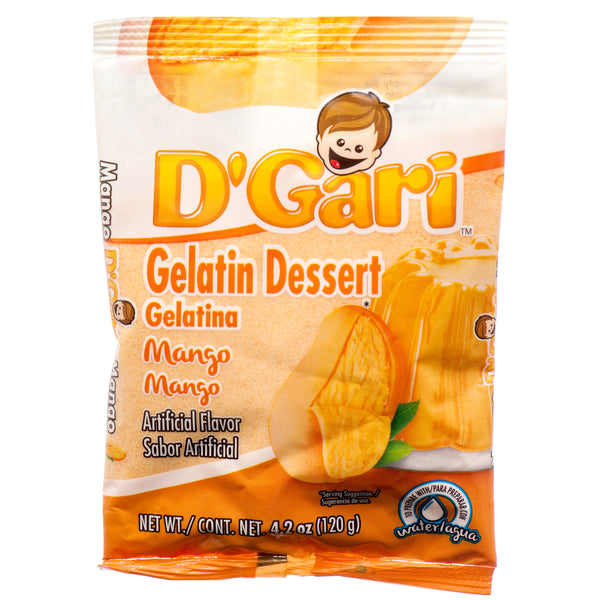 D'Gari Gelatin Dessert, Mango, 4.2 oz (24 Pack)