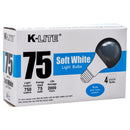 Light Bulb 4Pk/75W "Deluxe"