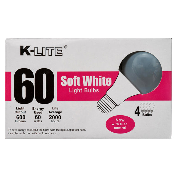 Light Bulb 4Pk/60W "Deluxe" #Kl11604 (30 Pack)