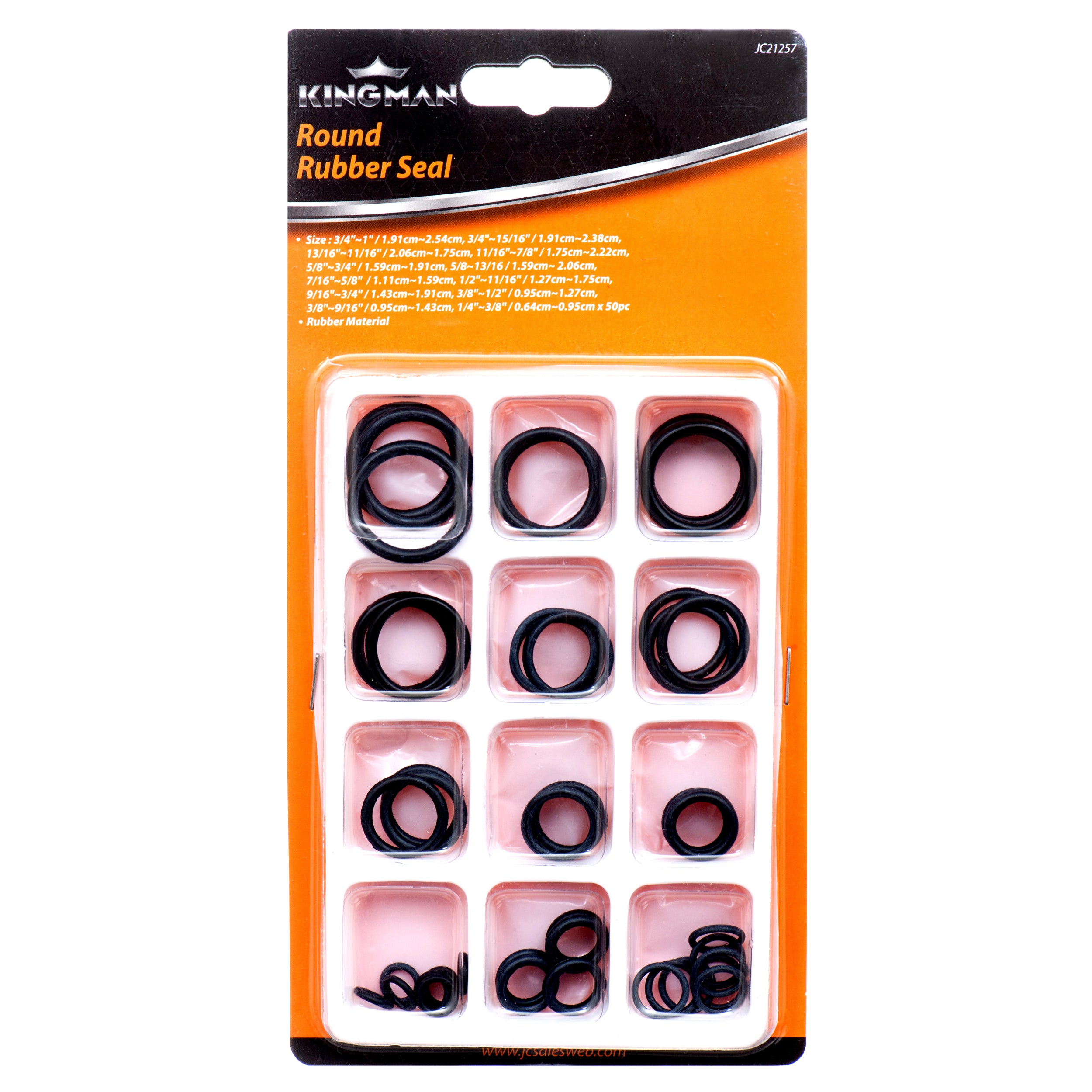 Kingman O-Ring Rubber Seals, 50 Count (25 Pack)