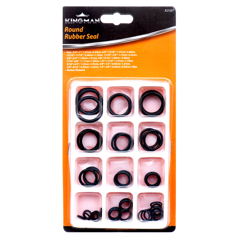 Kingman O-Ring Rubber Seals, 50 Count (25 Pack)