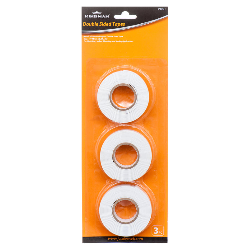 Kingman Double Sided Mounting Tape 3Pcs (24 Pack)
