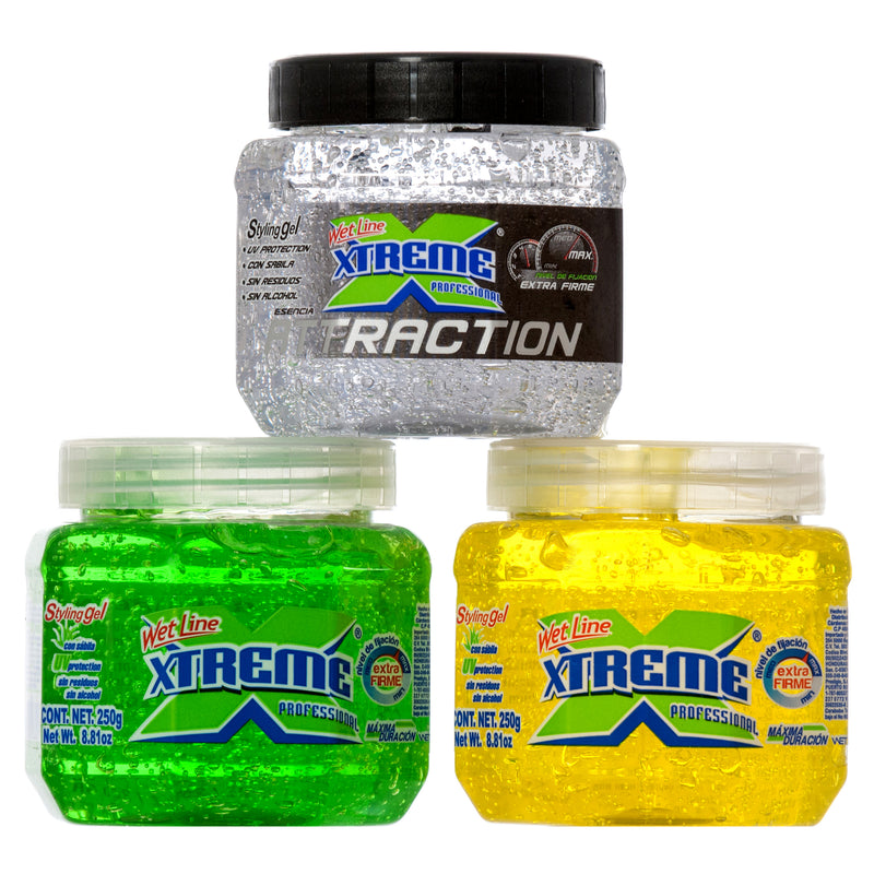 Xtreme Hair Gel Small Assorted 8.8Z (24 Pack)