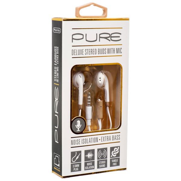Sentry Pure Earbuds W/Mic Asst Colors (12 Pack)