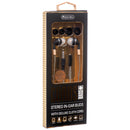 Sentry Earphones Cords+Bass W/Mic Cloth Cord (12 Pack)