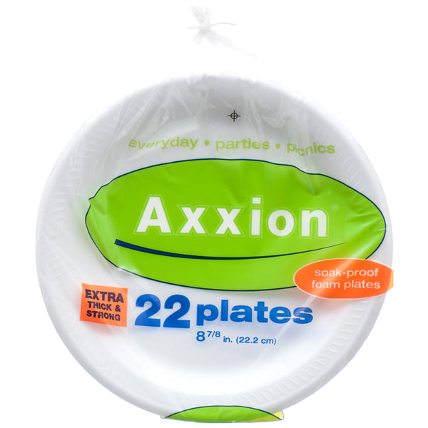 Axxion Foam Plates, 22 Count (24 Pack)
