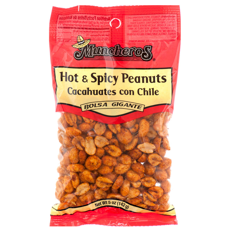 Muncheros Hot & Spicy Peanuts, 5 oz (12 Pack)