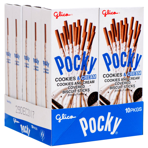 Pocky Cookies & Cream Cream Biscuit Sticks, 1.4 oz (20 Pack)