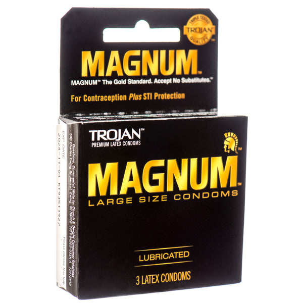 Condom Trojan 3Pk Magnum Lubricated (6 Pack)