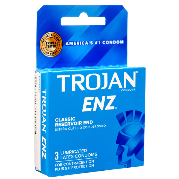 Condom Trojan Enz Premium Lubricant 3 Pk (6 Pack)