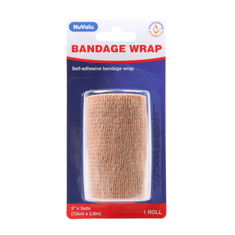 NuValu Cohesive Bandage, Beige, 3" x 9' (24 Pack)