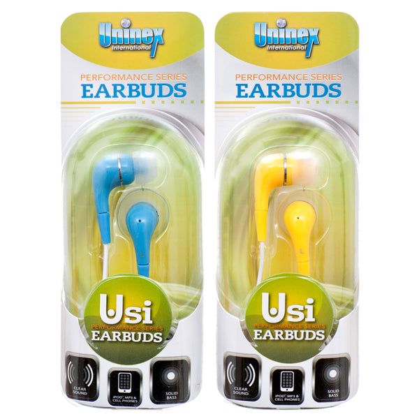 Uninex Earbuds 4-Asst Colors (24 Pack)