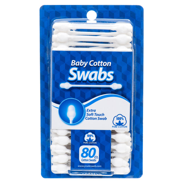 Nuvalu Baby Swabs Safety Tip 80Ct (36 Pack)