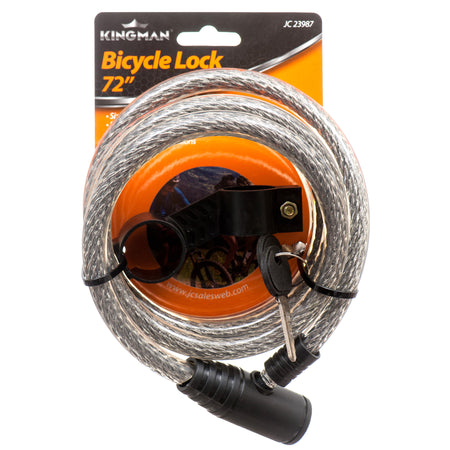 Kingman Heavy Duty Bicycle Lock, 72" (12 Pack)