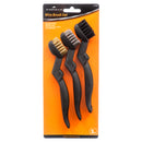 Kingman Wire Brush 3Pc Set W/ Plastic Handle (24 Pack)