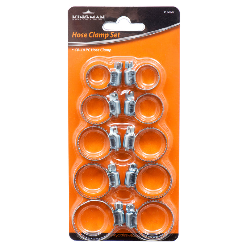 Kingman Hose Clamp Set, 10 Count (24 Pack)