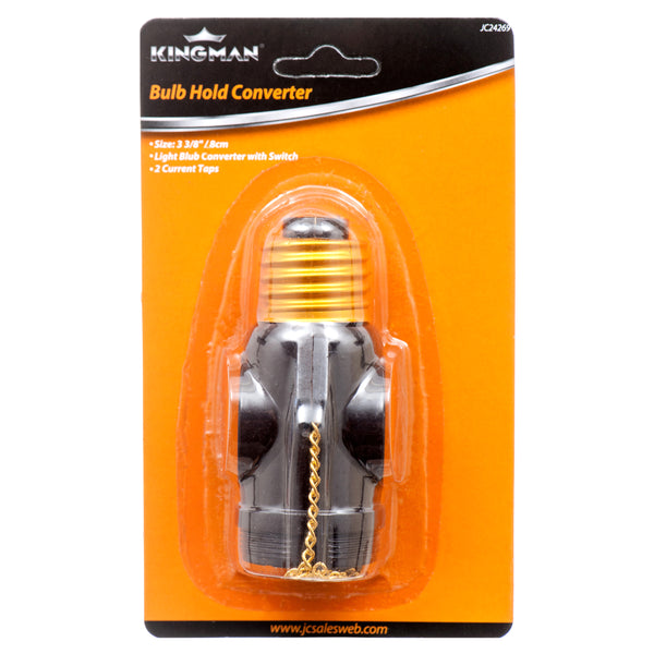 Kingman Bulb Socket Adapter Current Tap W/Switch (24 Pack)