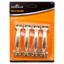 Kingman Door Handles 4"4Pc Brass&Chromed W/16Pc (24 Pack)