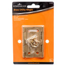 Kingman Brass Hinge 3" 2Pc (24 Pack)
