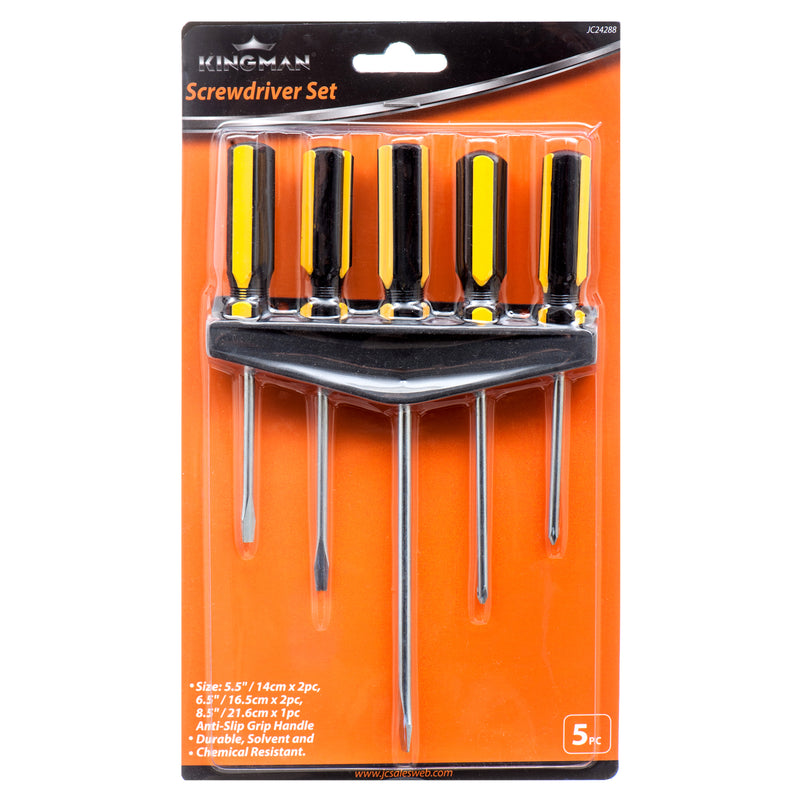 Kingman Screwdriver 5Pc W/Holder (24 Pack)