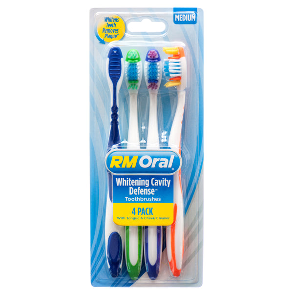 Whitening Defense Toothbrush, Medium, 4 Count (12 Pack)