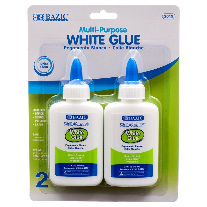 White Glue, 2 Count, 2.7 oz (24 Pack)