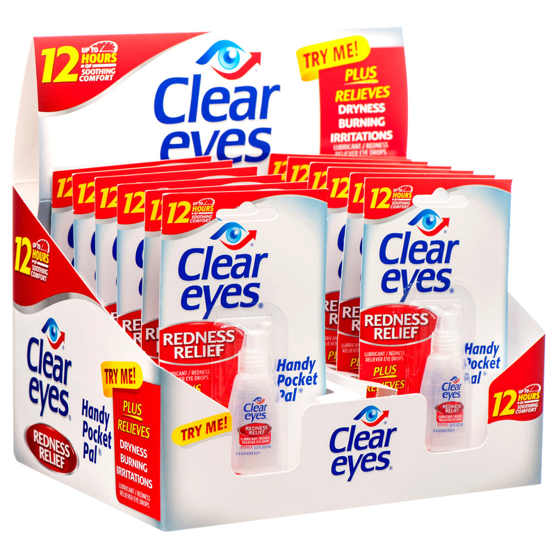 Clear Eyes Redness Relief, 0.2 oz (12 Pack)