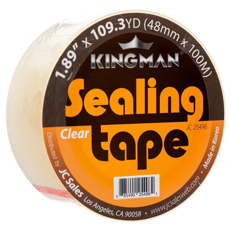 Kingman Clear Sealing Packing Tape, Extra Strength, Refill (36 Pack)