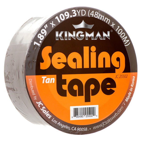 Kingman Tan Sealing Packing Tape, Refill (36 Pack)
