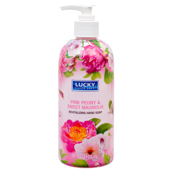 Lucky Hand Soap, Peony & Sweet Magnolia, 14 oz (12 Pack)