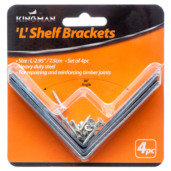 Kingman "L" Shelf Bracket 2.95" 4Pc (24 Pack)