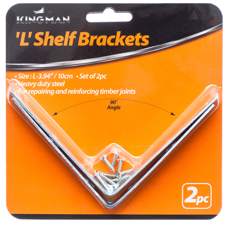 Kingman "L" Shelf Bracket 3.94" 2Pc (24 Pack)