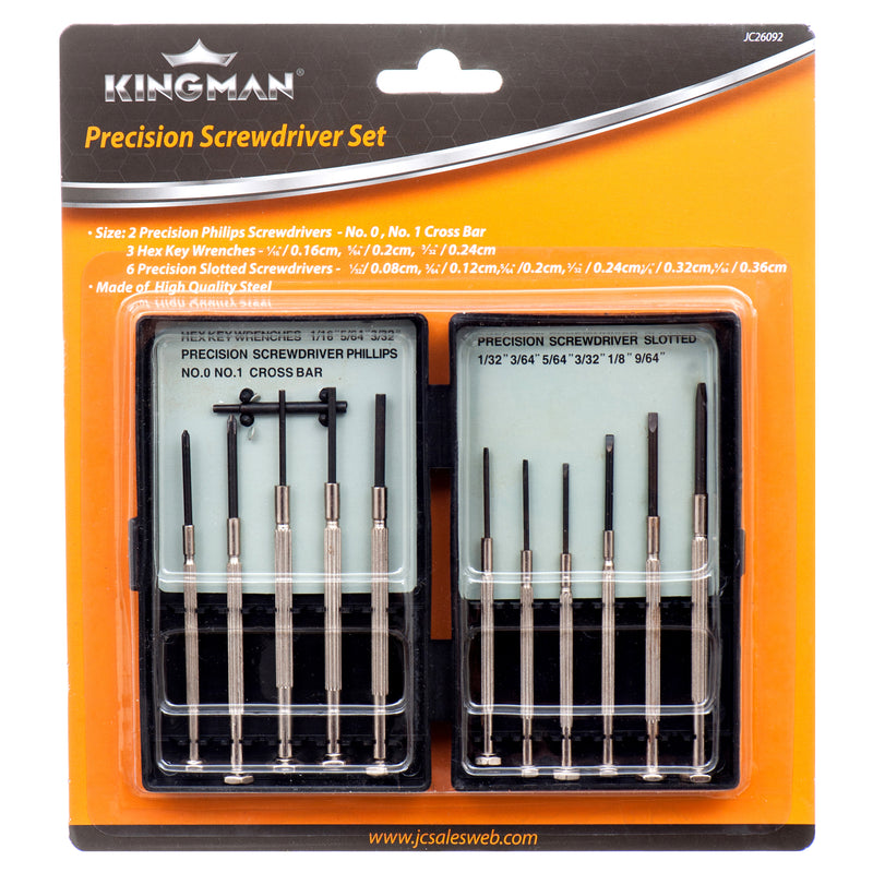 Kingman Screwdriver 12Pc Precision Box (12 Pack)