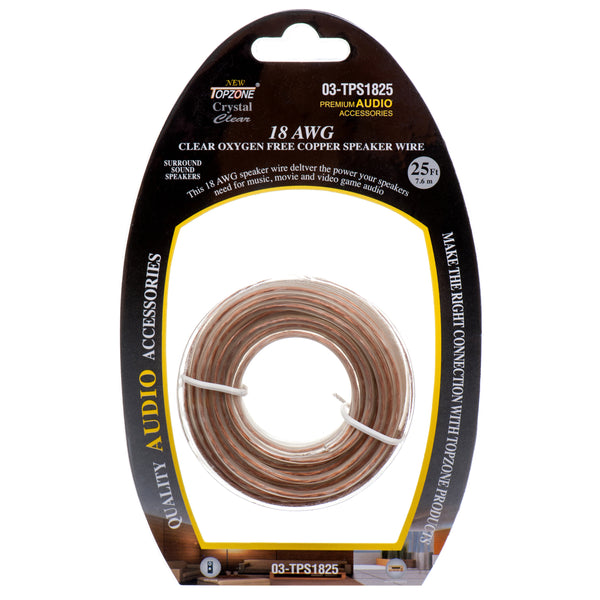 Speaker Wire 25Ft 18Awg Oxygen Free #03-Tps1825 (12 Pack)