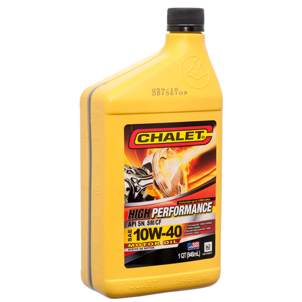 Chalet High Performance Motor Oil, SAE 10W-40 (12 Pack)