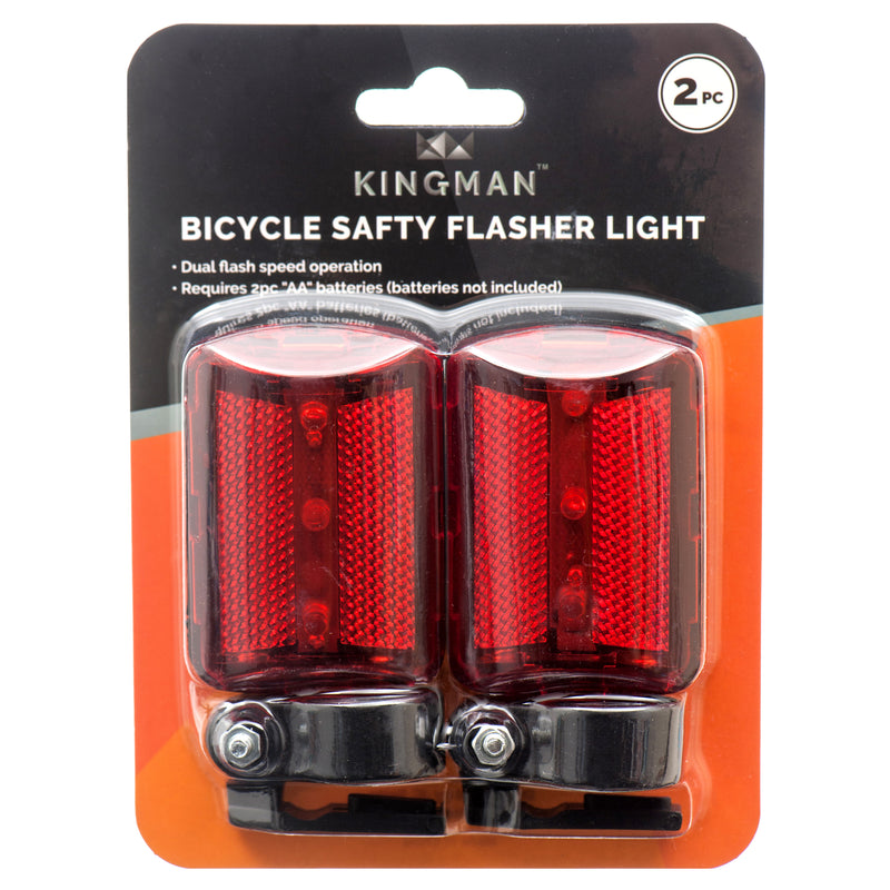 Kingman Bike Safety Flashlight 2Pc Set Mini (24 Pack)