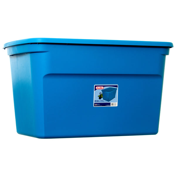 Sterilite Blue Storage Container w/ Lid, 30 gal (6 Pack)