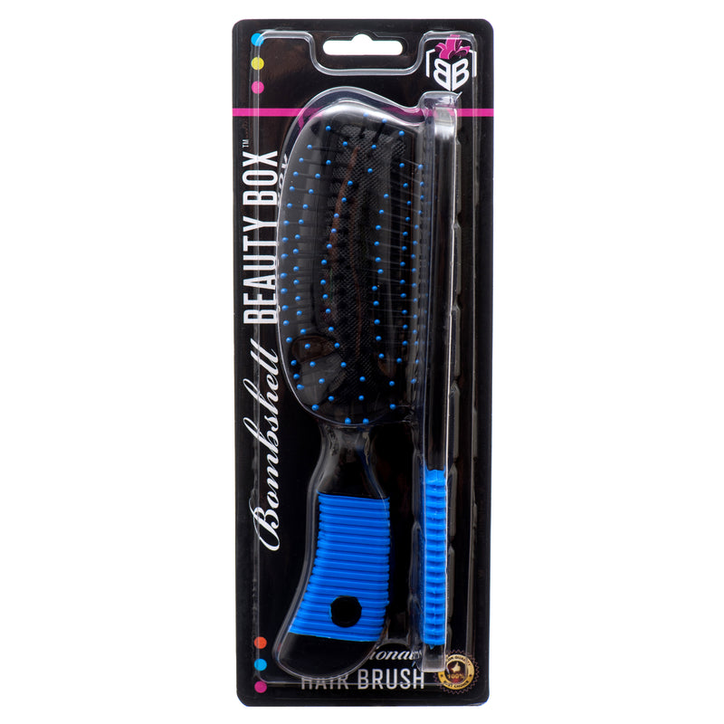 Hair Brush Wave W/Comb Asst Color (12 Pack)