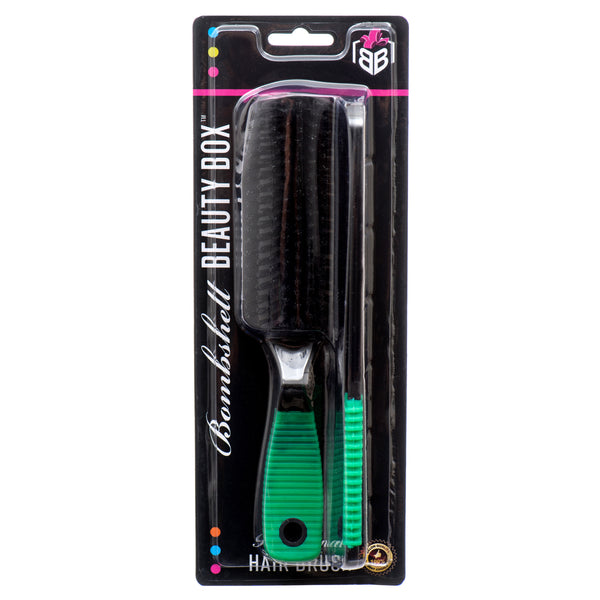 Hair Brush Bristle W/Comb Asst Color (12 Pack)