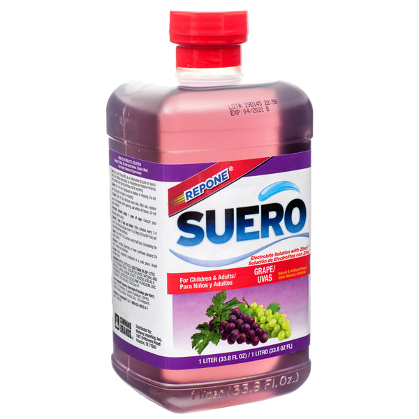 Repone Suero Drink, Grape, 33.8 oz (8 Pack)