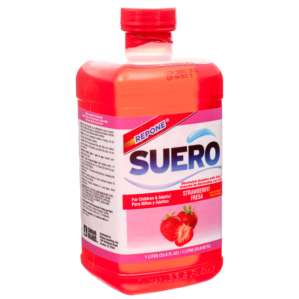 Repone Suero Drink, Strawberry, 33.8 oz (8 Pack)