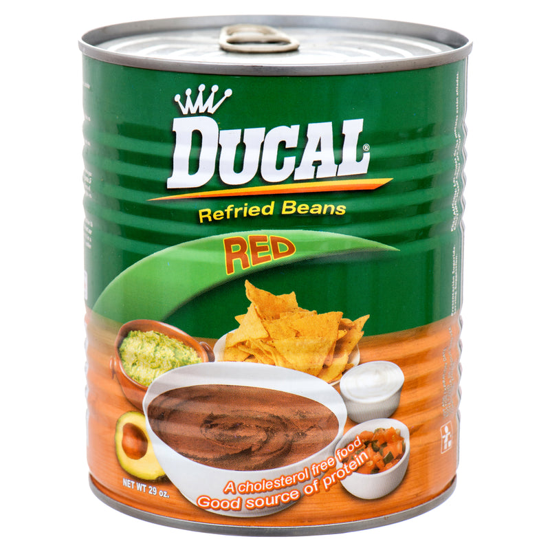 Ducal Canned Refired Red Beans, 29 oz (12 Pack)